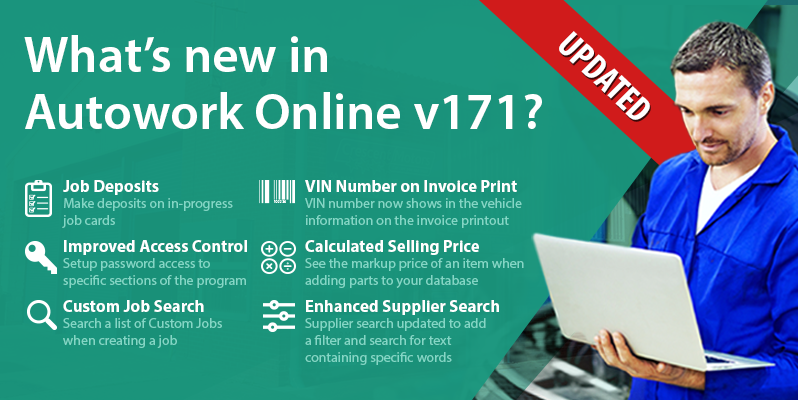 What's new in Autowork Online V171 infographic