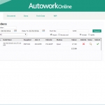 MAM Software Autowork Online Garage management software purchase order history