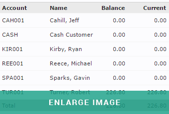 MAM Software Autowork Online Sales ledger screen