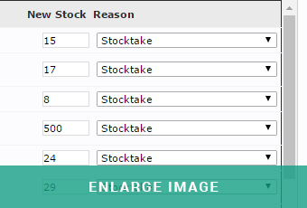 MAM Software Autowork Online stocktake screen