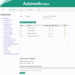 MAM Software Autowork Online Garage management software technician database