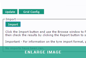 MAM Autowork Online allows importing of tyre data