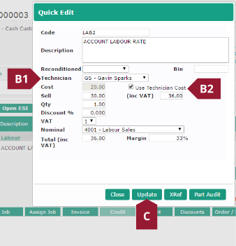MAM Software Autowork Online Quick Edit