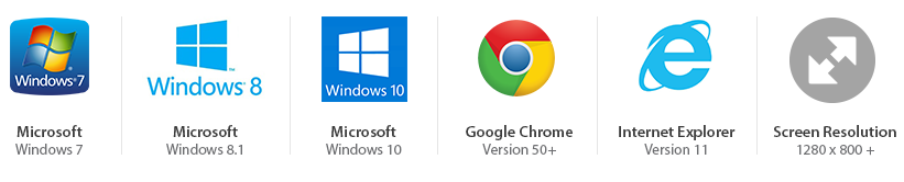 Autowork Online is supported on Windows 7, 8 and 10, using Google Chrome 50+ or Internet Explorer 11