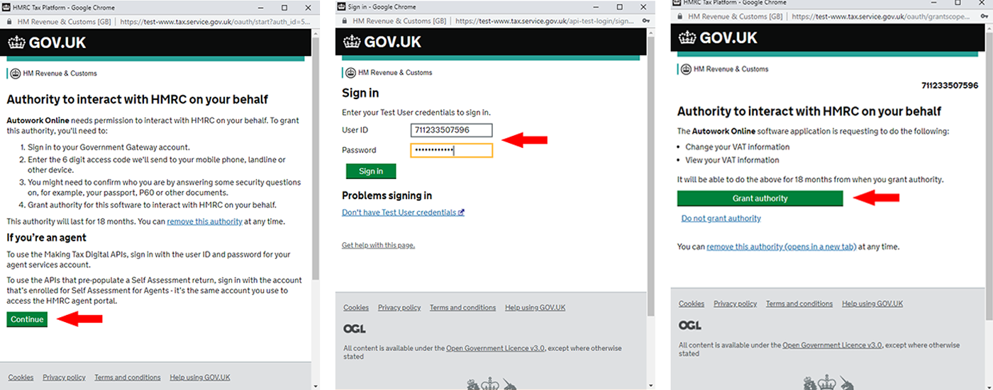 Making Tax Digital - Auth - User Guide