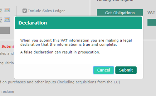 Making Tax Digotal - Declaration - User Guide