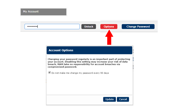 Password options