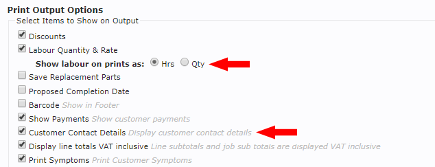 Print settings